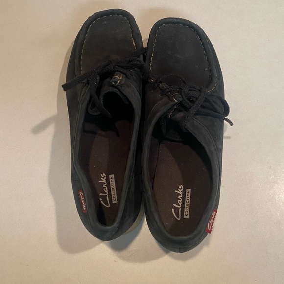 CLARKS WALLABEE Classic Black Suede Womens Shoes sz 7.5 EUC - Picture 9 of 13